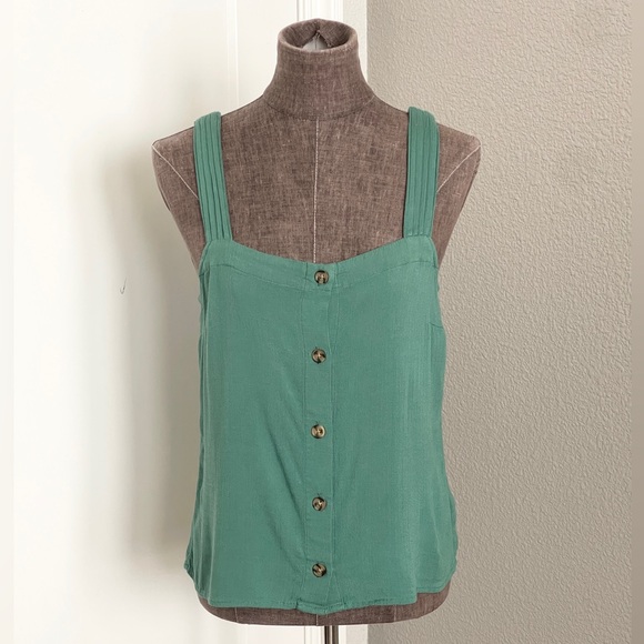 Market & Spruce SL Button Down Wide Strap Top S - Picture 5 of 10